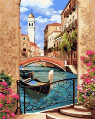 Maalimine numbrite järgi - maalimise komplekt 40x50 cm. "Sunny Venice" hind ja info | Maalid numbri järgi | kaup24.ee