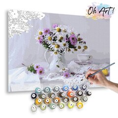 Maalimine numbrite järgi - maalimise komplekt 40x50 cm. "Flowers in a vase" hind ja info | Maalid numbri järgi | kaup24.ee