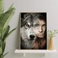 Maalimine numbrite järgi - maalimise komplekt 40x50 cm. "Wolf's look" цена и информация | Maalid numbri järgi | kaup24.ee