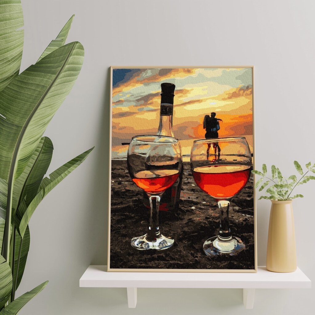 Maalimine numbrite järgi - maalimise komplekt 40x50 cm. "Beach date" hind ja info | Maalid numbri järgi | kaup24.ee