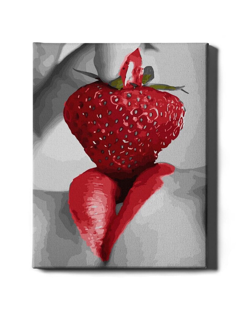 Maalimine numbrite järgi - maalimise komplekt 40x50 cm. "Juicy strawberry" hind ja info | Maalid numbri järgi | kaup24.ee