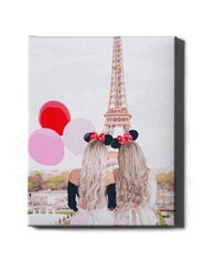 Maalimine numbrite järgi - maalimise komplekt 40x50 cm. "In Paris with balloons" hind ja info | Maalid numbri järgi | kaup24.ee