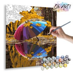 Maalimine numbrite järgi - maalimise komplekt 40x50 cm. "Rainbow umbrella" hind ja info | Maalid numbri järgi | kaup24.ee