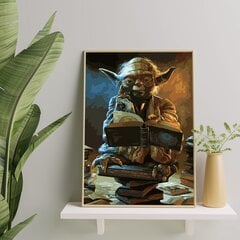 Maalimine numbrite järgi - maalimise komplekt 40x50 cm. "Star Wars. Joda" hind ja info | Maalid numbri järgi | kaup24.ee