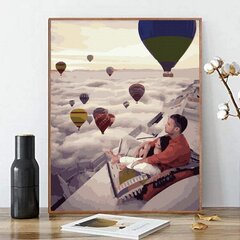 Maalimine numbrite järgi - maalimise komplekt 40x50 cm. "Colorful balloons" hind ja info | Maalid numbri järgi | kaup24.ee