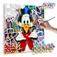 Maalimine numbrite järgi - maalimise komplekt 40x50 cm. "Mr Donald Duck" hind ja info | Maalid numbri järgi | kaup24.ee