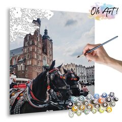 Maalimine numbrite järgi - maalimise komplekt 40x50 cm. "Krakow market" hind ja info | Maalid numbri järgi | kaup24.ee