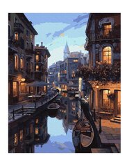 Maalimine numbrite järgi - maalimise komplekt 40x50 cm. "Venice at night" hind ja info | Maalid numbri järgi | kaup24.ee