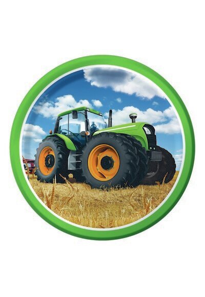 Ühekordsed nõud koos traktoriga 8 inimesele hind ja info | Ühekordsed nõud | kaup24.ee