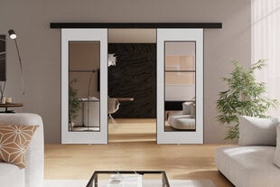 Двойные раздвижные двери с зеркалом  KIE76DUO/152 цена и информация | Шкафы | kaup24.ee