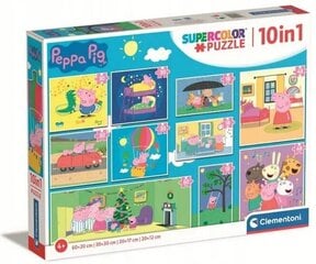 Puzzle 10 in 1 super värvi peppa siga hind ja info | Pusled | kaup24.ee