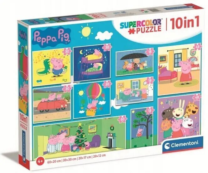 Puzzle 10 in 1 super värvi peppa siga hind ja info | Pusled | kaup24.ee
