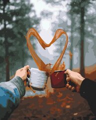 Maalimine numbrite järgi - maalimise komplekt 40x50 cm. "Coffee in the Woods" цена и информация | Живопись по номерам | kaup24.ee