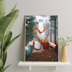 Maalimine numbrite järgi - maalimise komplekt 40x50 cm. "Coffee in the Woods" цена и информация | Живопись по номерам | kaup24.ee