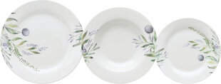 Lauanõud 18 Tükid, osad Portselan Lavendel цена и информация | Посуда, тарелки, обеденные сервизы | kaup24.ee