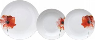 Посуда 18 Предметы Фарфор 1 cm Мак цена и информация | Посуда, тарелки, обеденные сервизы | kaup24.ee