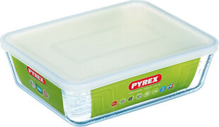 Прямоугольная коробочка для завтрака с крышкой Pyrex Cook & Freeze 25 x 20 cm Прозрачный Силикон Cтекло 2,6 L (6 штук) цена и информация | Посуда для хранения еды | kaup24.ee