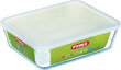 Kaanega Lõunasöögikarp Pyrex Cook & Freeze 25 x 20 cm Läbipaistev Silikoon Klaas 2,6 L (6 Ühikut) hind ja info | Toidu säilitusnõud | kaup24.ee