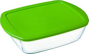 Прямоугольная коробочка для завтрака с крышкой Pyrex Cook & Store Зеленый 2,5 L 28 x 20 x 8 cm Силикон Cтекло (5 штук) цена и информация | Посуда для хранения еды | kaup24.ee