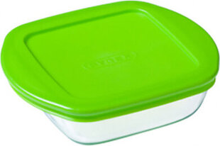 Квадратная коробочка для завтраков с крышкой Pyrex Cook & Store Зеленый 1 L 20 x 17 x 5,5 cm Силикон Cтекло (6 штук) цена и информация | Посуда для хранения еды | kaup24.ee
