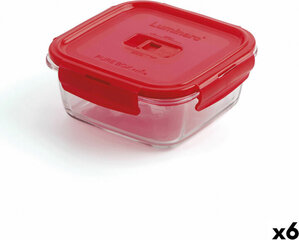 Герметичная коробочка для завтрака Luminarc Pure Box 760 ml Красный Cтекло (6 штук) цена и информация | Посуда для хранения еды | kaup24.ee