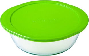 ümmargune lõunasöögi karp kaanega Pyrex Cook & Store 27 x 24 x 8 cm Roheline 2,3 L Silikoon Klaas (6 Ühikut) цена и информация | Посуда для хранения еды | kaup24.ee