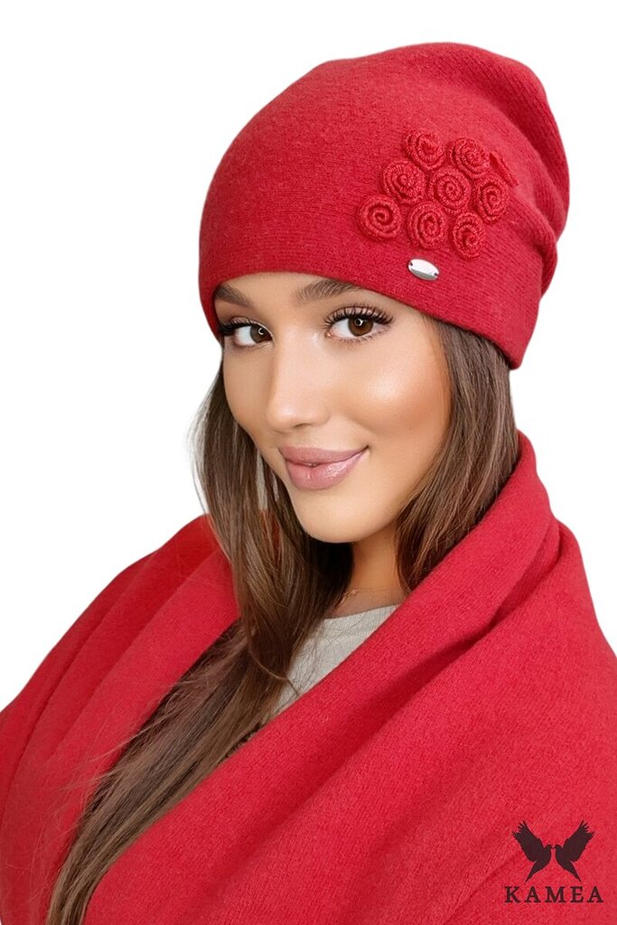 Naiste müts Kamea Luna*04, punane 5903246759105 hind ja info | Naiste mütsid ja peapaelad | kaup24.ee