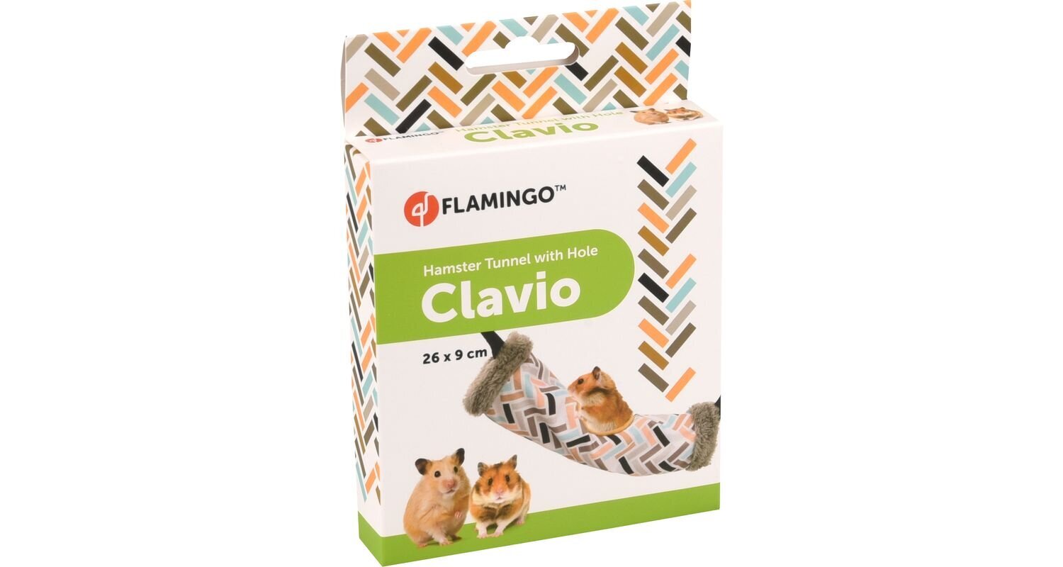 Flamingo Clavio tunnel hamstrile 26x9cm hind ja info | Puurid ja tarvikud väikeloomadele | kaup24.ee