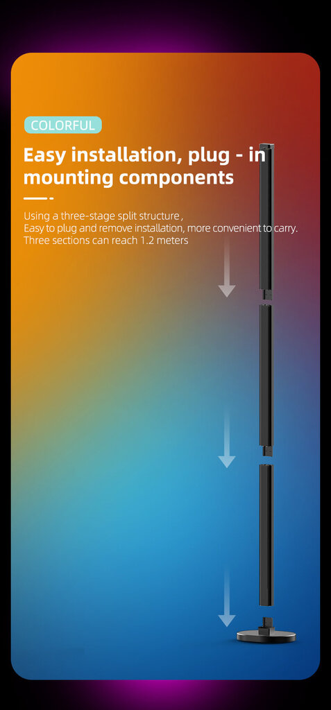 Häälaktiveeritav LED-nutikõlar (1,2 m), App-juhtimine цена и информация | Kõlarid | kaup24.ee