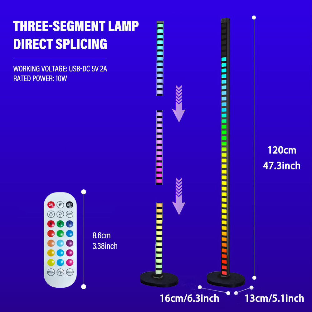Häälaktiveeritav LED-nutikõlar (1,2 m), App-juhtimine цена и информация | Kõlarid | kaup24.ee