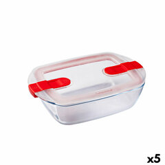 Герметичная коробочка для завтрака Pyrex Cook & Heat 24 x 15,5 x 7 cm 1,1 L Прозрачный Cтекло (5 штук) цена и информация | Посуда для хранения еды | kaup24.ee