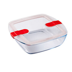 Герметичная коробочка для завтрака Pyrex Cook & Heat 25 x 22 x 7 cm 2,2 L Прозрачный Cтекло (4 штук) цена и информация | Посуда для хранения еды | kaup24.ee