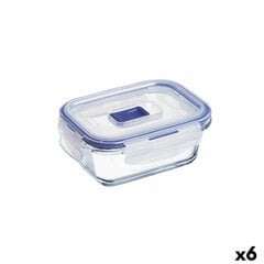 Герметичная коробочка для завтрака Luminarc Pure Box Active 380 ml 12 x 9 cm Двухцветный Cтекло (6 штук) цена и информация | Посуда для хранения еды | kaup24.ee