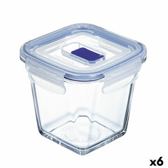 Герметичная коробочка для завтрака Luminarc Pure Box Active 11,4 x 11,4 x 11 cm 750 ml Двухцветный Cтекло (6 штук) цена и информация | Посуда для хранения еды | kaup24.ee