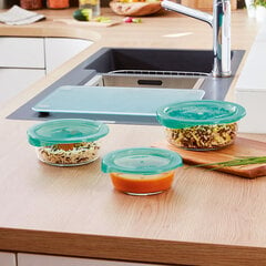 Круглая коробочка для завтраков с крышкой Luminarc Keep'n Lagon 920 ml 15,6 x 6,6 cm бирюзовый Cтекло (6 штук) цена и информация | Посуда для хранения еды | kaup24.ee