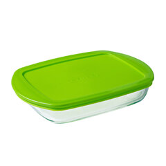 Прямоугольная коробочка для завтрака с крышкой Pyrex Prep & Store Зеленый 28 x 20 cm 1,6 L Cтекло (5 штук) цена и информация | Посуда для хранения еды | kaup24.ee