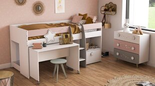 Детская кровать Etoiles, белый/розовый/серый цена и информация | Детские кровати | kaup24.ee