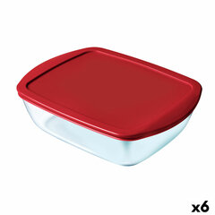 Герметичная коробочка для завтрака Pyrex Cook & store Красный Cтекло (400 ml) (6 штук) цена и информация | Посуда для хранения еды | kaup24.ee