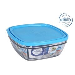 Герметичная коробочка для завтрака Duralex Freshbox Синий Квадратный (2 L) (20 x 20 x 8 cm) цена и информация | Посуда для хранения еды | kaup24.ee