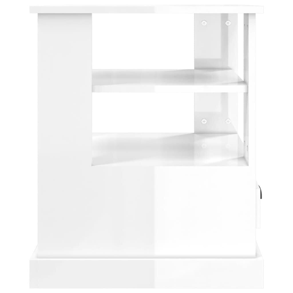 vidaXL lisalaud, kõrgläikega valge, 50x50x60 cm tehispuit hind ja info | Diivanilauad | kaup24.ee
