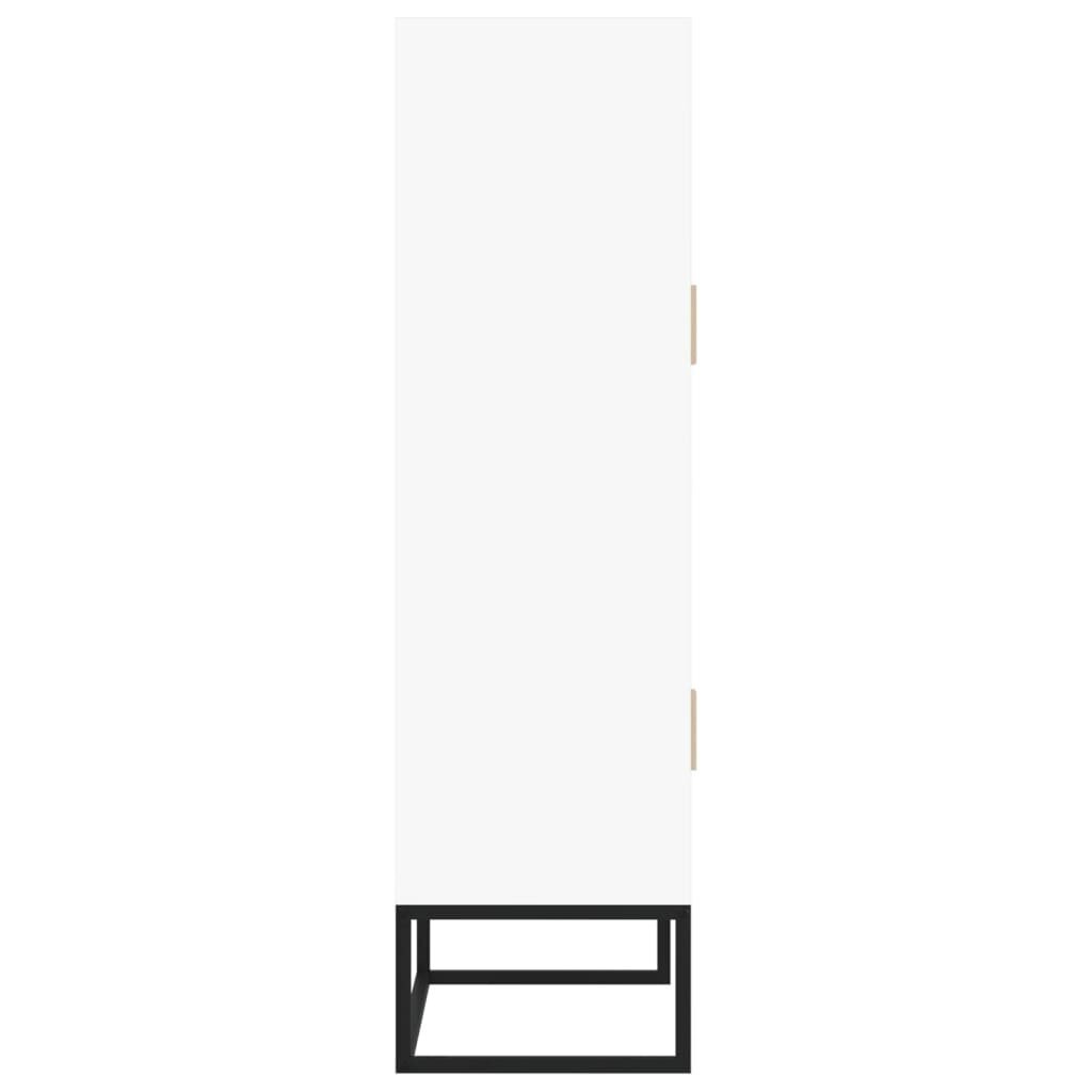 vidaXL kõrge kapp, valge, 70 x 35 x 125 cm, tehispuit hind ja info | Elutoa väikesed kapid | kaup24.ee