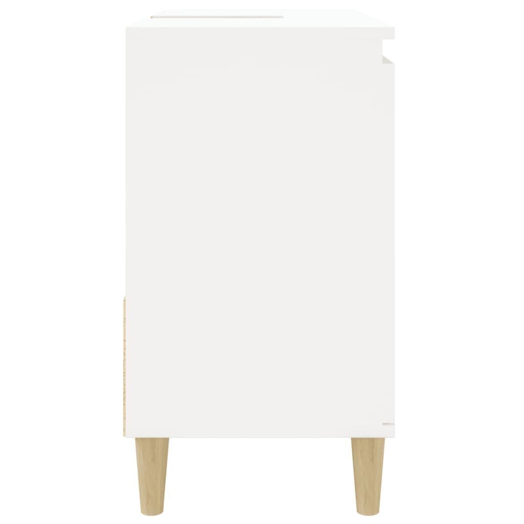 vidaXL vannitoakapp, valge, 65 x 33 x 60 cm, tehispuit hind ja info | Vannitoakapid | kaup24.ee