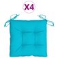vidaXL tooli istmepadjad 4 tk, türkiissinine, 50 x 50 x 7 cm, kangas цена и информация | Toolipadjad ja -katted | kaup24.ee