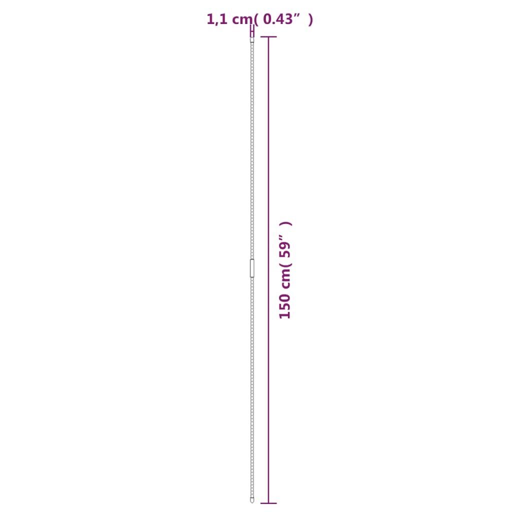 vidaXL taimetugi, 30 tk, roheline, 115 cm, teras цена и информация | Aiatööriistad | kaup24.ee