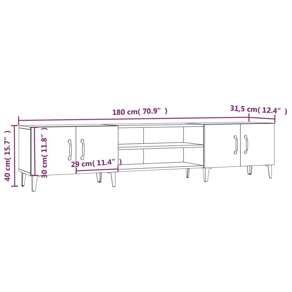 vidaXL telerikapp, Sonoma tamm, 180x31,5x40 cm, tehispuit hind ja info | TV alused | kaup24.ee