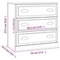 vidaXL puhvetkapp, kõrgläikega valge, 70 x 35,5 x 67,5 cm, tehispuit цена и информация | Elutoa väikesed kapid | kaup24.ee