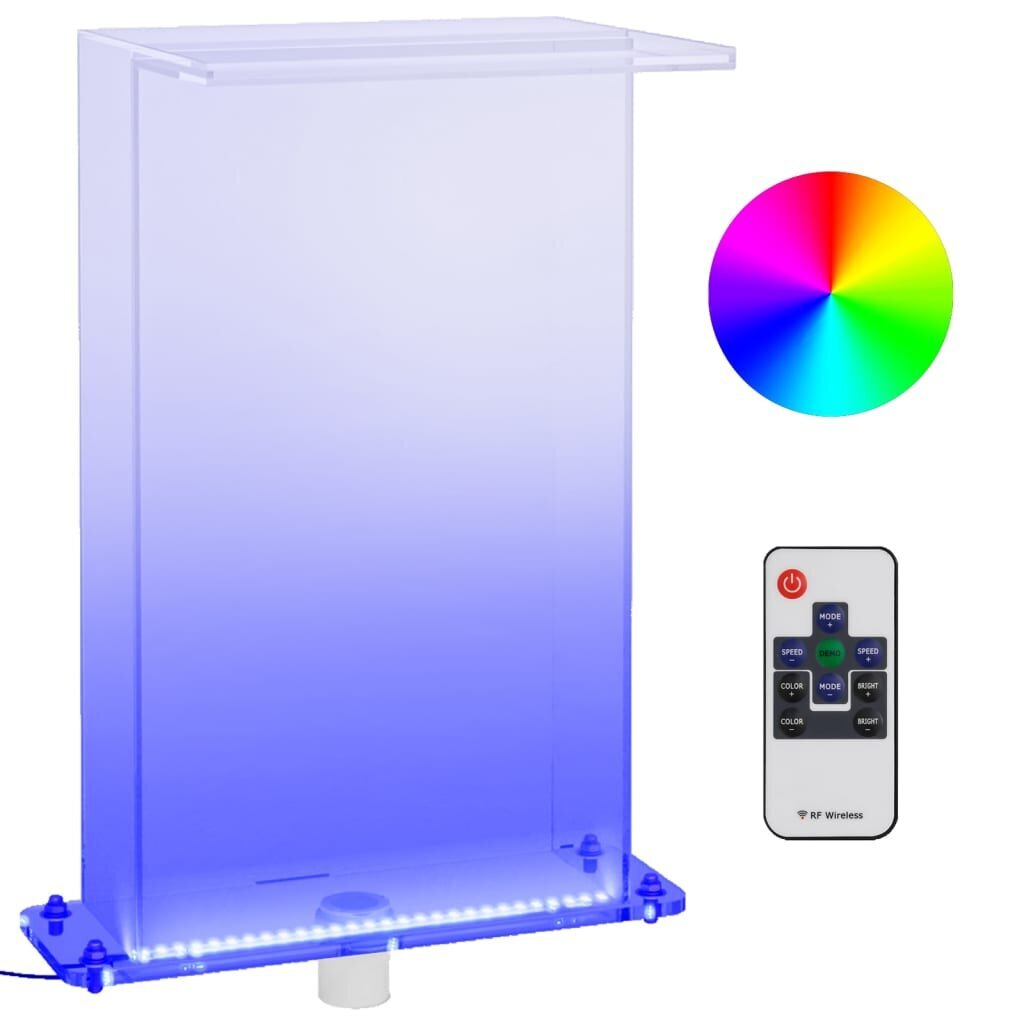 vidaXL basseini purskkaev RGB LED-idega, akrüül, 51 cm hind ja info | Dekoratsioonid | kaup24.ee