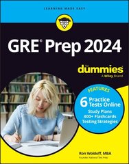 GRE Prep 2024 For Dummies with Online Practice 12th edition цена и информация | Книги по социальным наукам | kaup24.ee