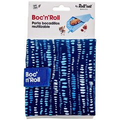 Võileivakott Roll'eat Boc'n'roll Essential Marine Sinine (11 x 15 cm) цена и информация | Посуда для хранения еды | kaup24.ee