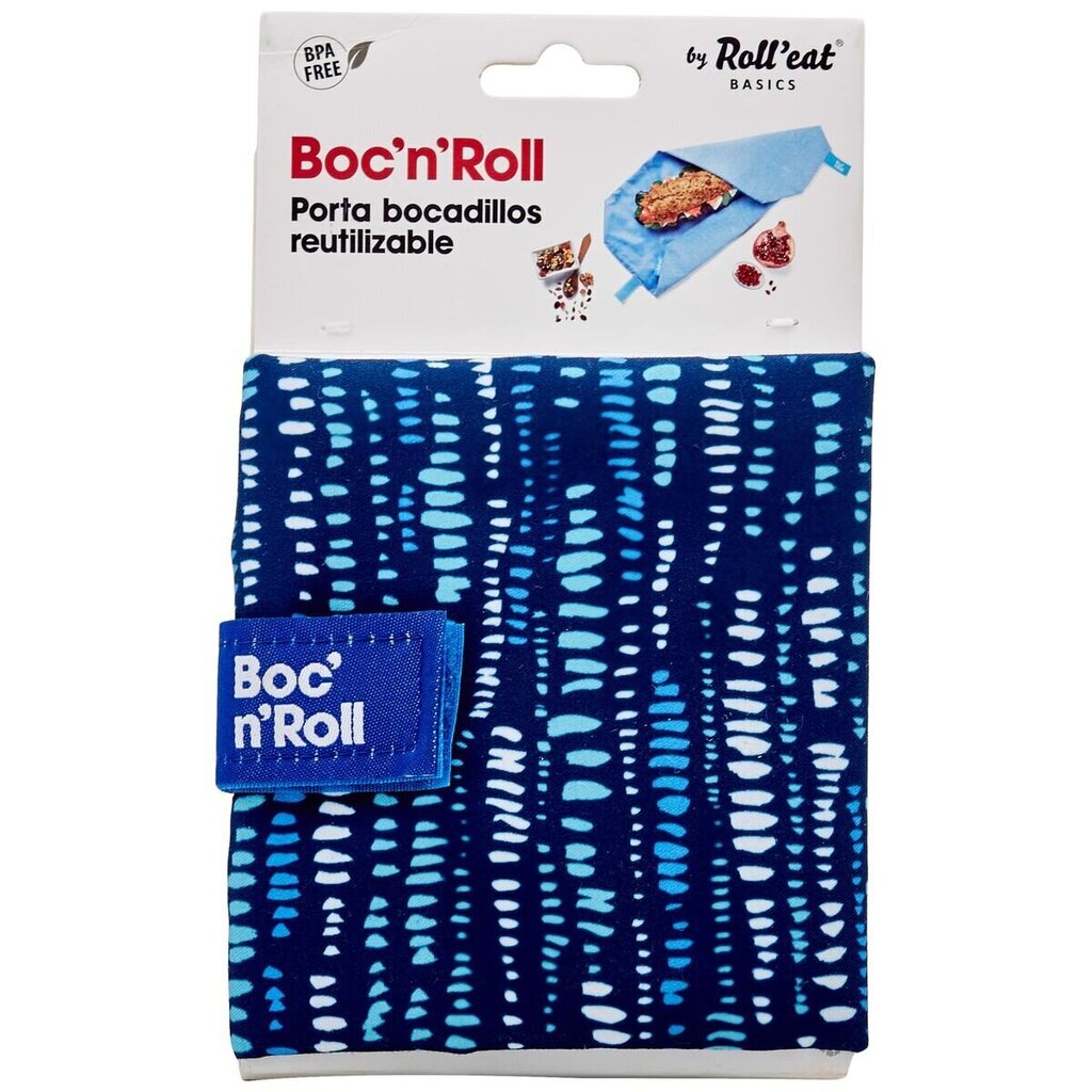 Võileivakott Roll'eat Boc'n'roll Essential Marine Sinine (11 x 15 cm) цена и информация | Toidu säilitusnõud | kaup24.ee